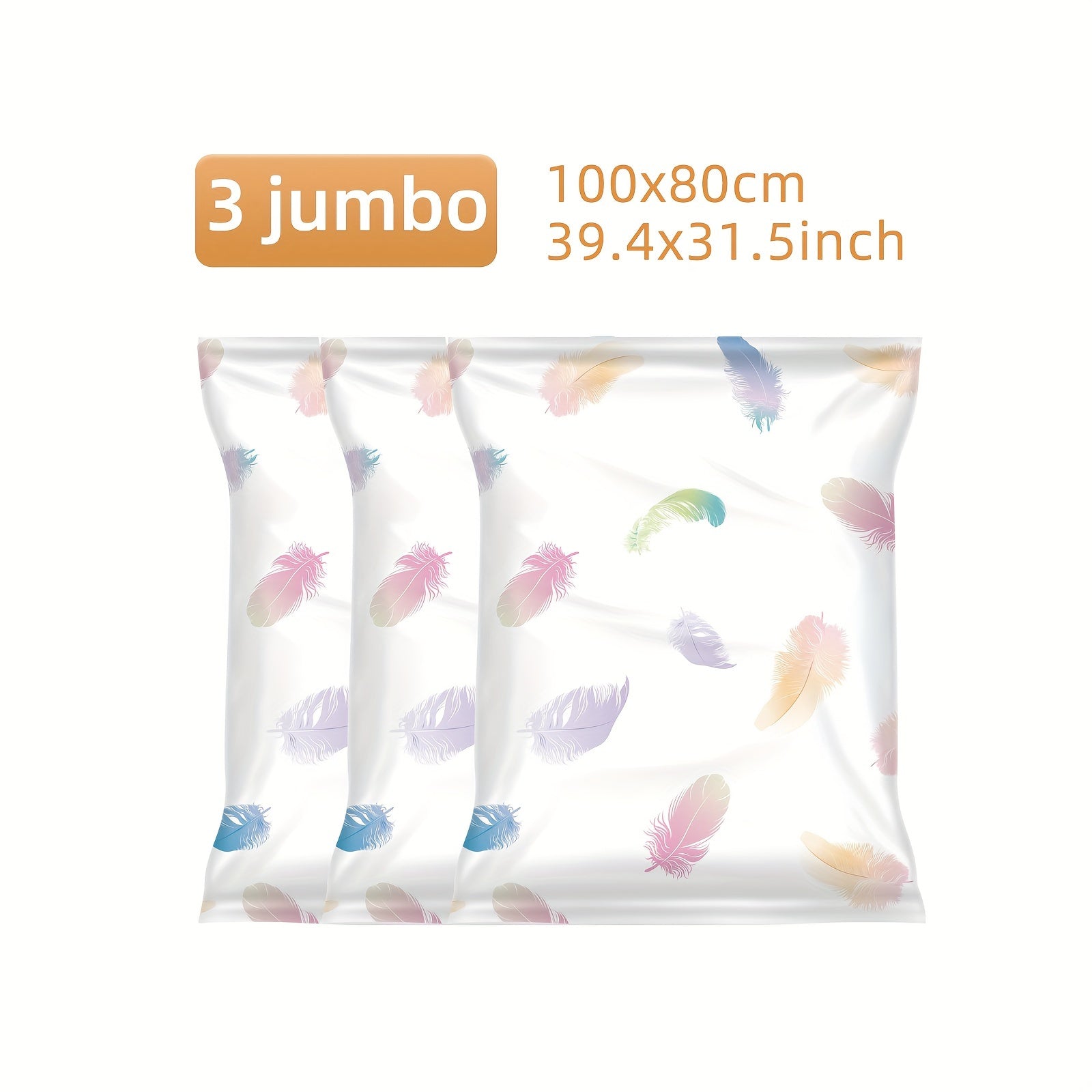 5pcs Large Vacuum Compression Bag for Clothes Blankets Quilts