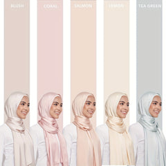 Candy Satin Hijab Silk Scarf Casual Shawl Windproof Head Wraps
