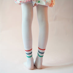 Girls Striped Pantyhose Thin Leggings for Autumn & Spring