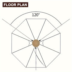 Tent Top Hat Adapter for Teepee Tarp