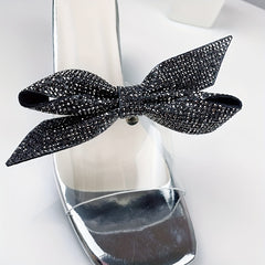 2Pcs Detachable Tie Bow Shoe Buckles for Decoration Ladies Gift