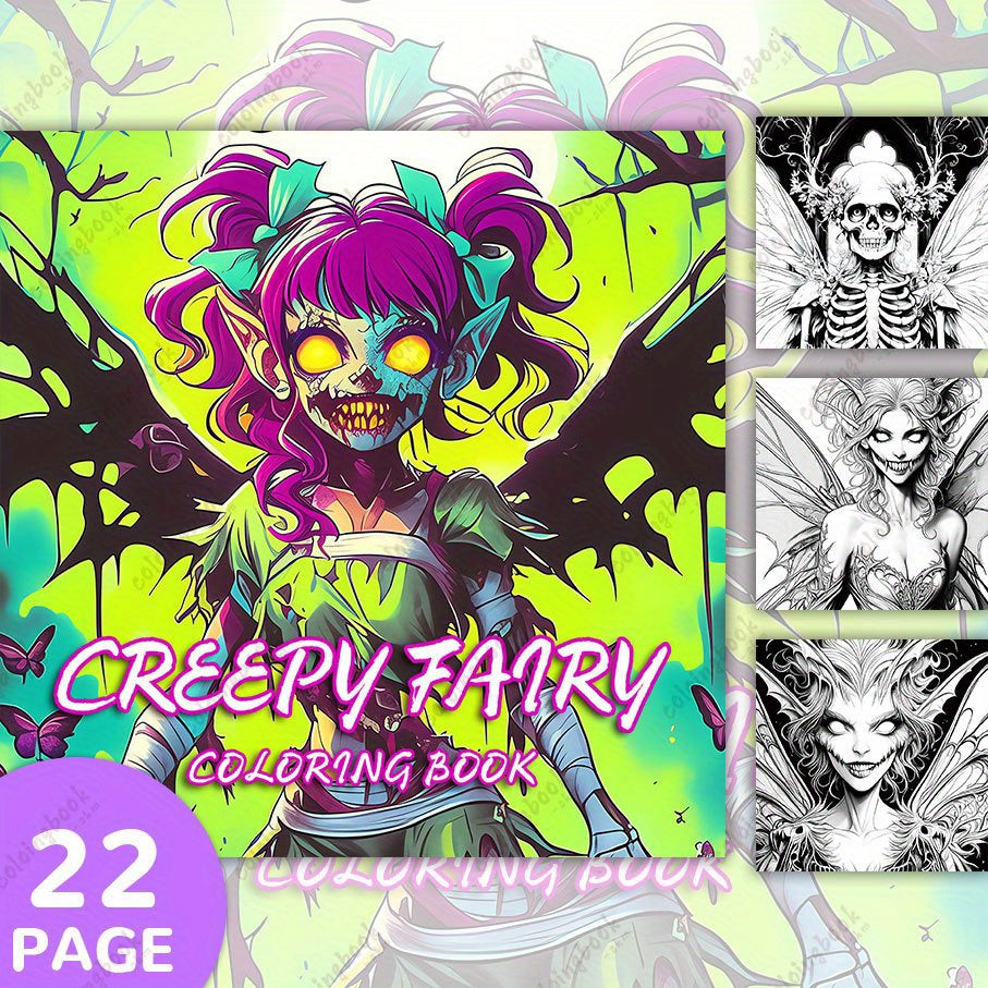 Horror Fairy Drawing Coloring Book - Upgraded Deluxe Edition