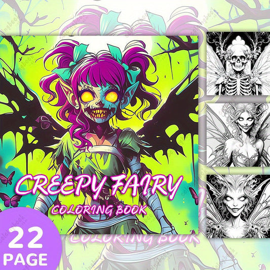 Horror Fairy Drawing Coloring Book - Upgraded Deluxe Edition