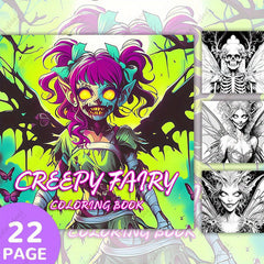 Horror Fairy Drawing Coloring Book - Upgraded Deluxe Edition