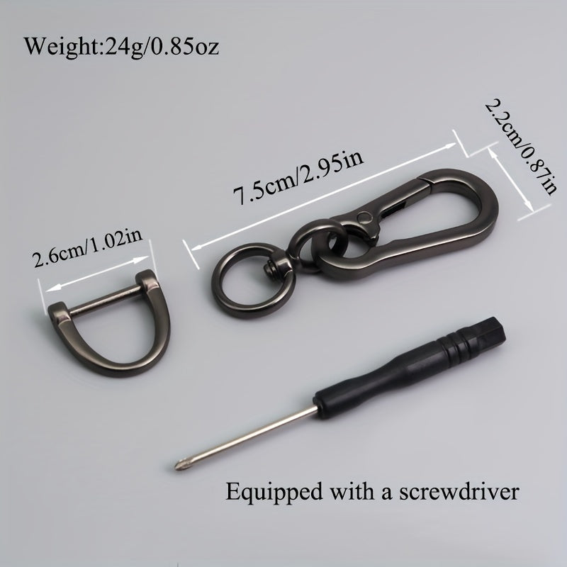 Metal Keychain Holder For Belt Heavy Duty Key Fob Carabiner D ring Clips