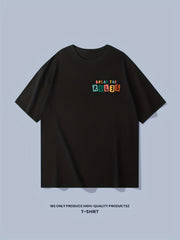 Cotton Break The Rules Print Men's Graphic Crew Neck T-shirt