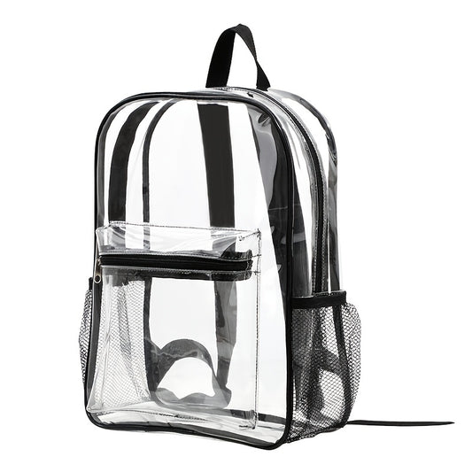 MezyTicky Kids Clear Backpack with Front Pocket & Straps