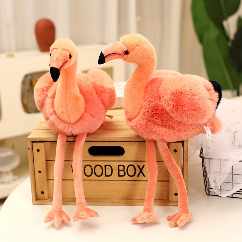 45cm Bright Pink Flamingo Plush Toy with Yellow Beak, Kids Room Decor Gift