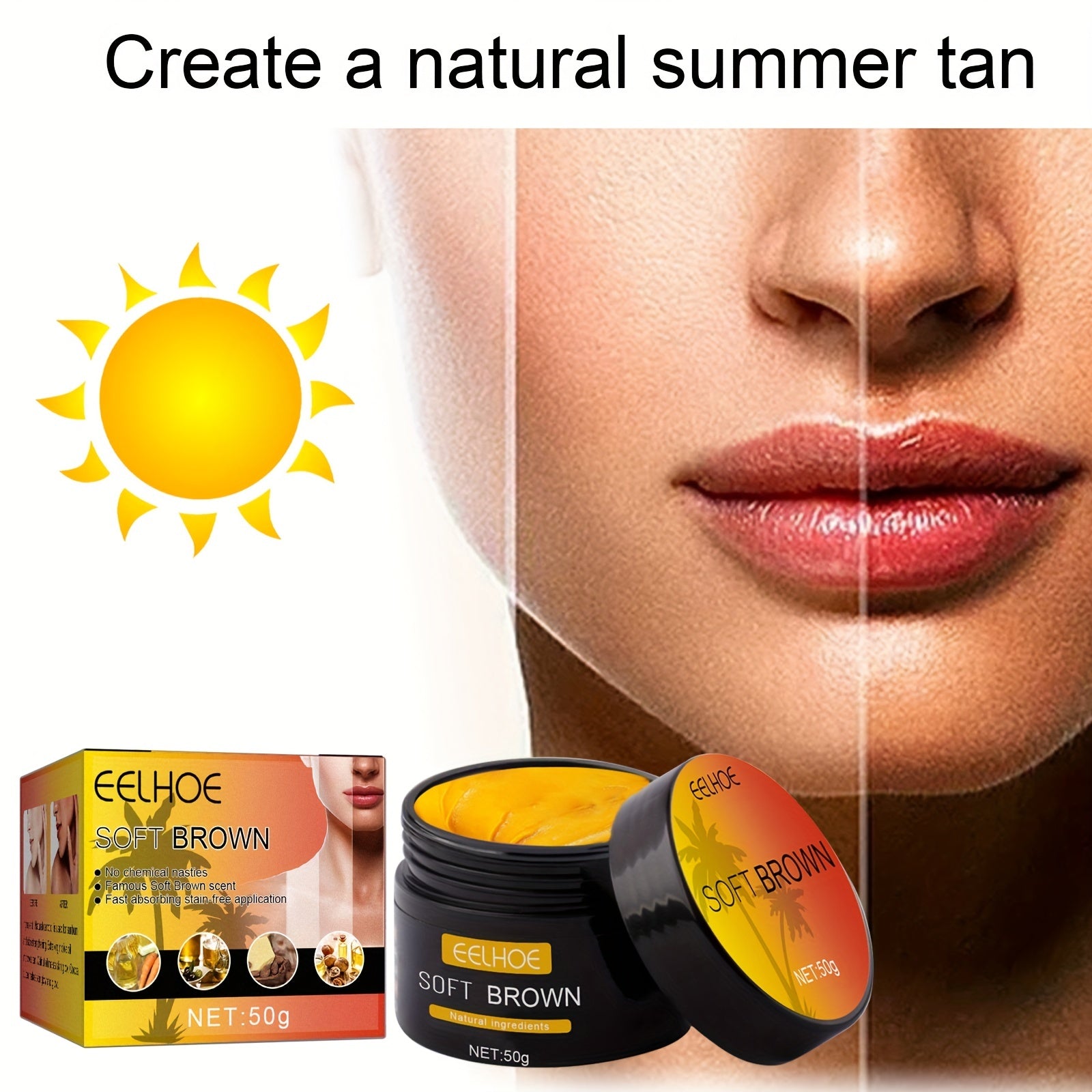 Intensive Tanning Gel for Outdoor Sun - Achieve Natural Tan Skin