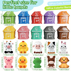 ALIEX 10pcs Animal Counting & Matching Sorting Games