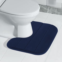 Thick Memory Foam Bath Rug Soft Absorbent Bath Mat Plush Velvet Navy