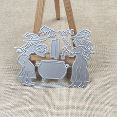 12 Year Old Witch Cooking Soup Metal Cutting Dies Scrapbooking