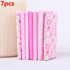 7pcs Cotton Craft Fabric Patchwork Bundle Squares DIY Sewing Scrapbooking