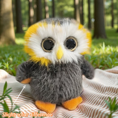 Owl Plush Doll with Expressive Eyes and Fluffy Feathers