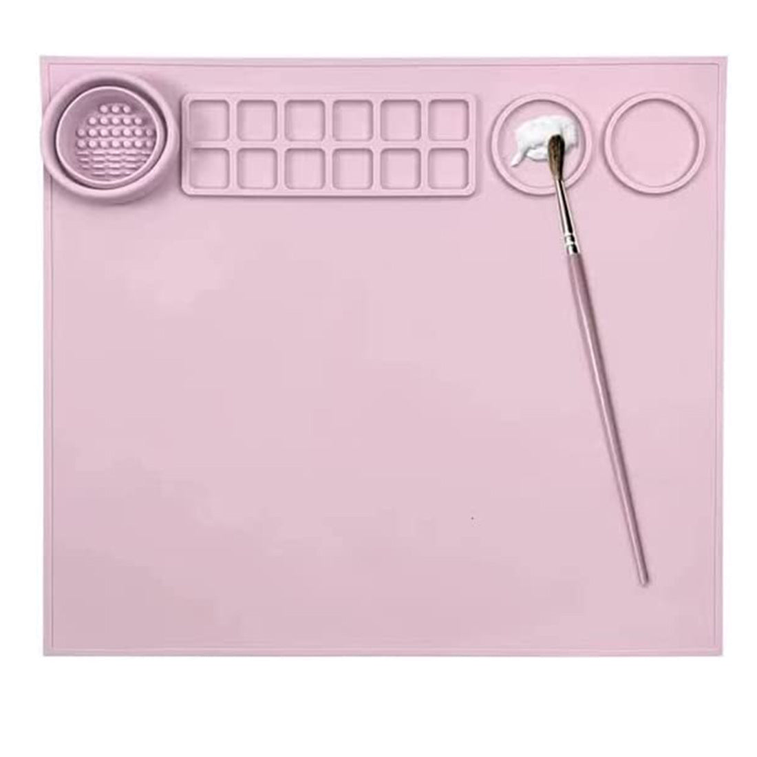 Non Stick Silicone Craft Mat with Cleaning Cup