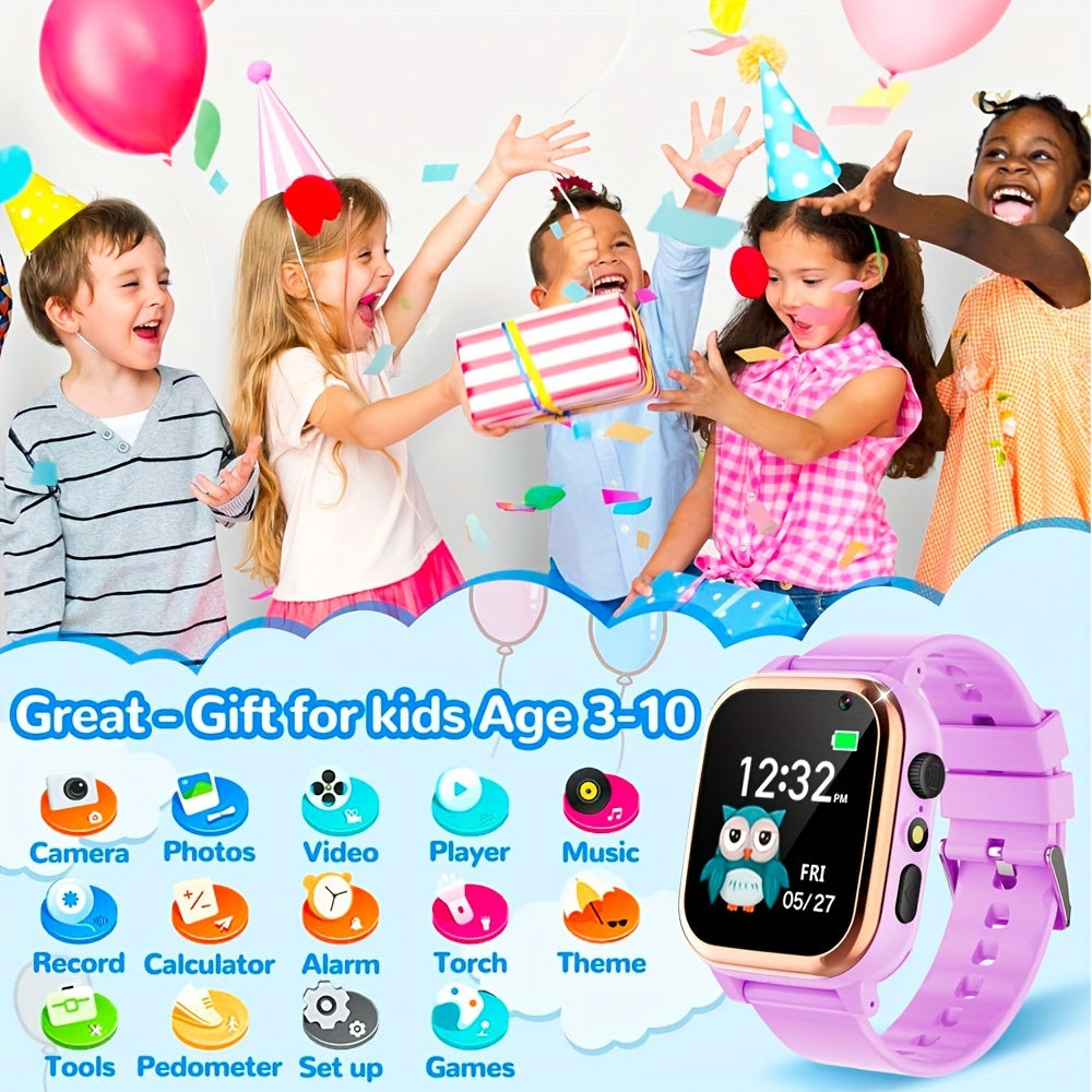 Kids Smartwatch with 16 Games, Alarm, Camera, Music Player, Pedometer & Flashlig