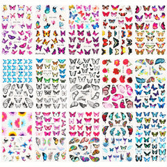 Butterfly Nail Art Stickers Self Adhesive Laser Butterflies Nail Art Decals