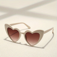 Y2K Heart Sunglasses For Women Men UV400 Sun Shades Glasses