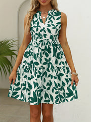 Tiered Dress Sleeveless Casual Dress For Summer & Spring Women's Clothing