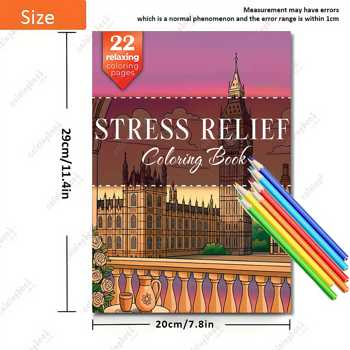 Deluxe Relax Painting Coloring Book for Adults - Thickened Paper - 22 Pages