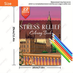 Deluxe Relax Painting Coloring Book for Adults - Thickened Paper - 22 Pages