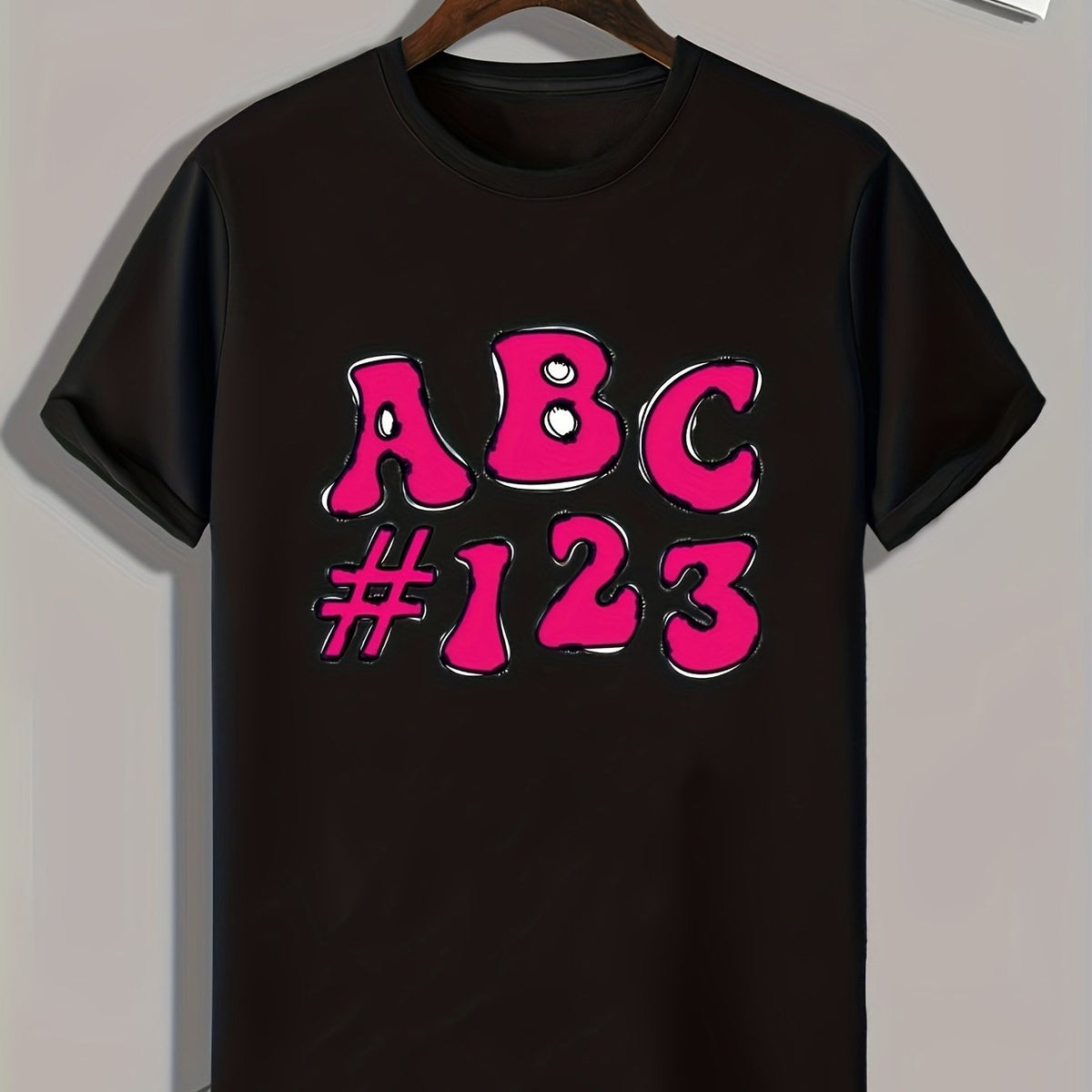 Letters And Numbers Print Men's Graphic T-shirt