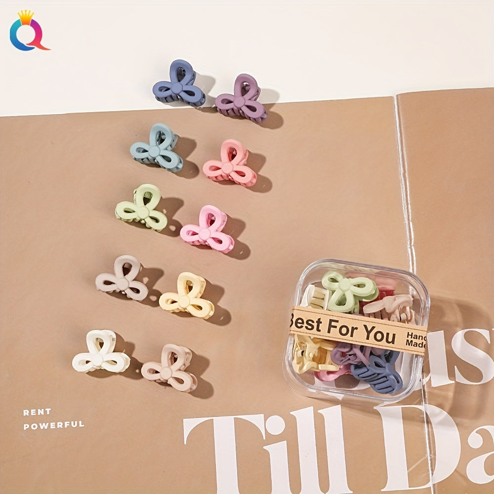 4pcs Mini Hair Claw Bow Shaped Hair Claw Clip for Women Girls Baby Toddlers