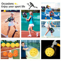 Fiberglass Pickleball Racket w/ Cushioning & Polypropylene Core - 11.99 cm Grip