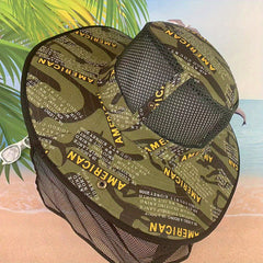 Big Brim Half Net Sun Hat UV Protection Breathable Quick Drying Hat