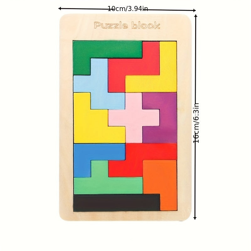 Wooden Magnetic Colorful Square Blocks Building Blocks