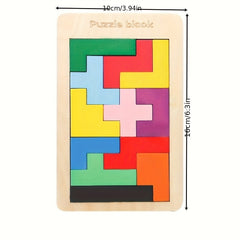 Wooden Magnetic Colorful Square Blocks Building Blocks
