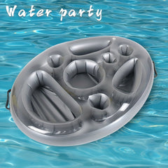 Inflatable Salad Fruit Plate Ice Bucket Floating Bar Pool