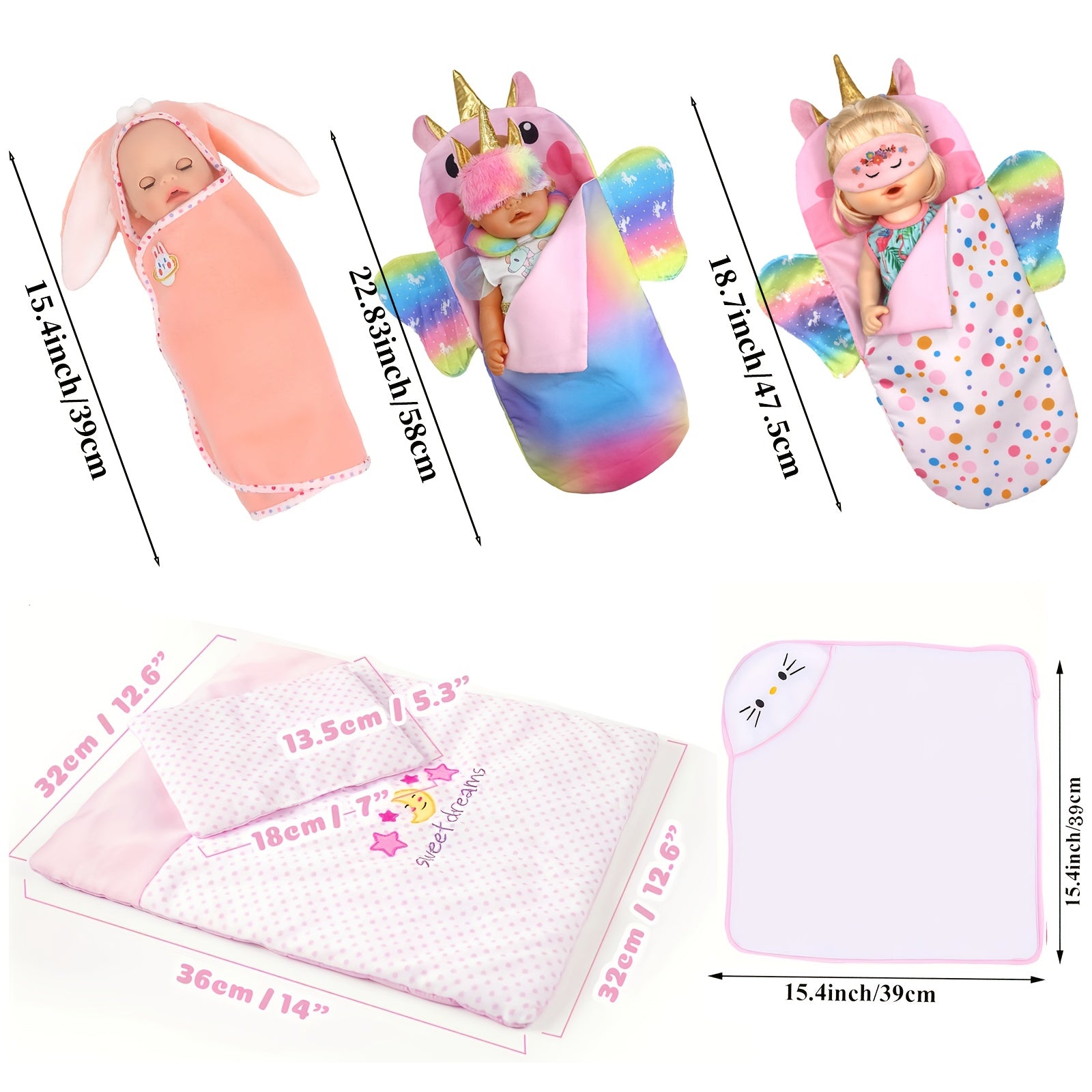 Doll Blanket for Baby Dolls - Party Game Accessory for Children over 3
