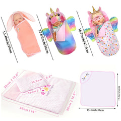 Doll Blanket for Baby Dolls - Party Game Accessory for Children over 3