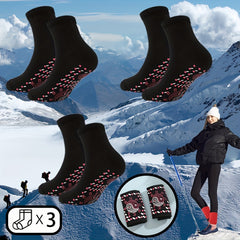 3 Pairs Self-heating Socks Magnetic Therapy Health Heated Socks