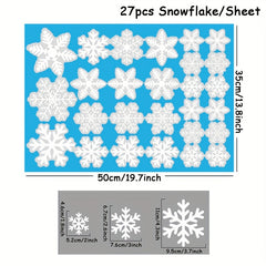 One Sheet Snowflake Window Sticker Christmas Wall Stickers for Home
