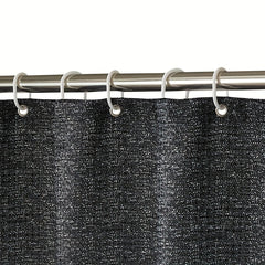 Ombre Stripes Waffle Shower Curtain, 12 Hooks, Waterproof, Mildew Proof Fabric
