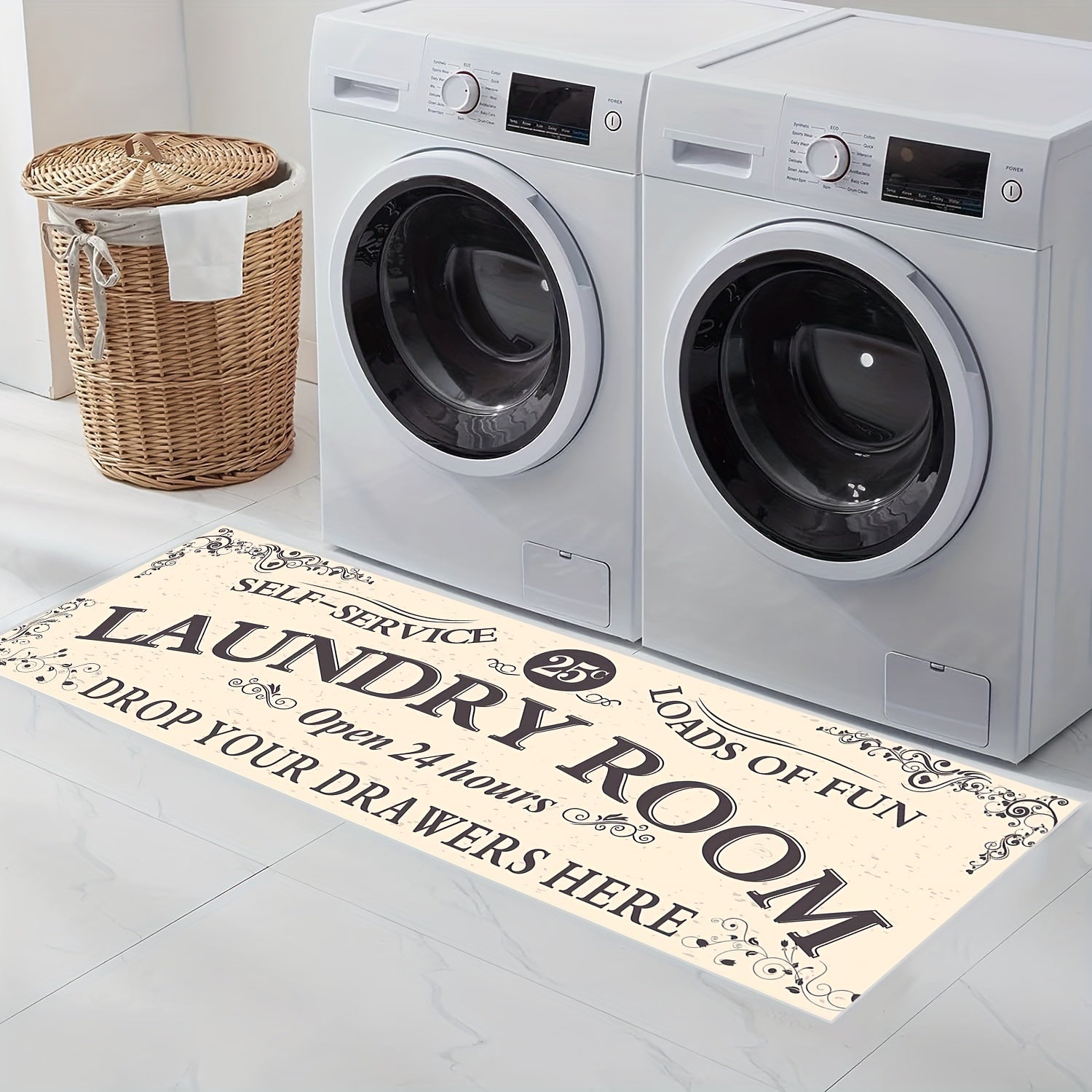 Non-slip Laundry Room Mat for Home Decor