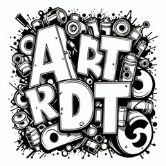 Street Graffiti Coloring Book for Adults - Urban Art Theme