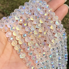 120pcs Clear Faceted Crystal Glass Beads for DIY Jewelry Making