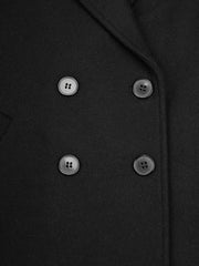 Solid Long Sleeve Blazer Open Front Lapel Blazer - Women's Clothing