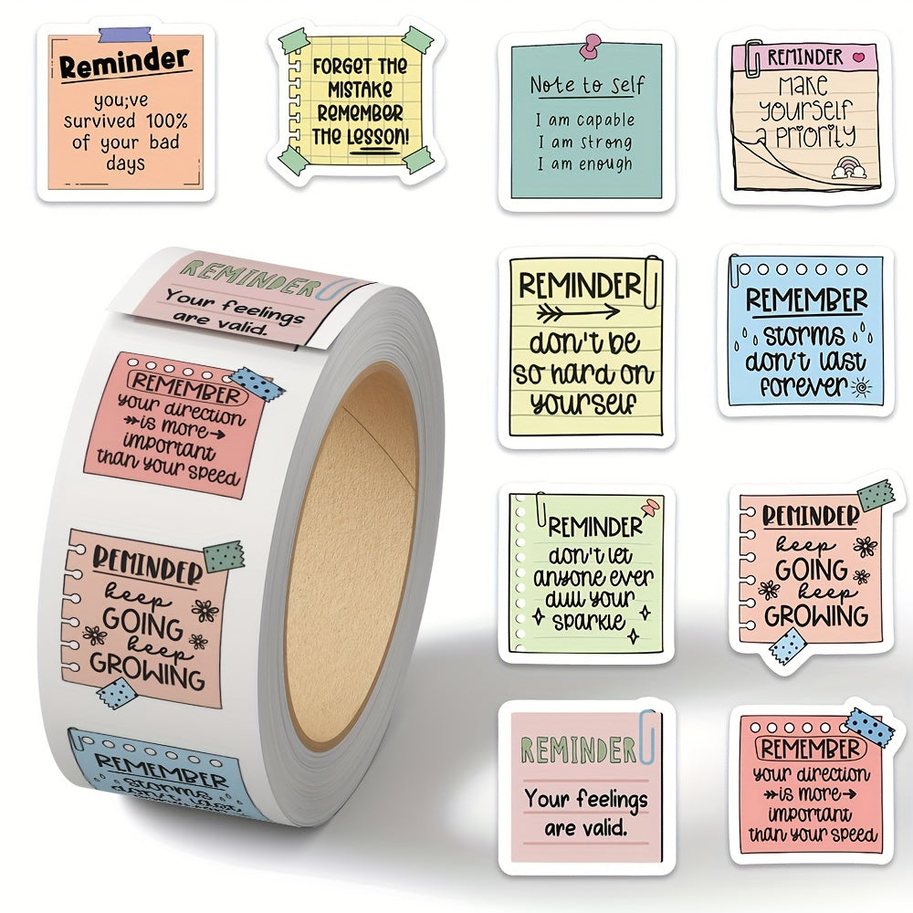 500 Decorative Reminder Note Stickers for Notebook, Envelope, Water Cup