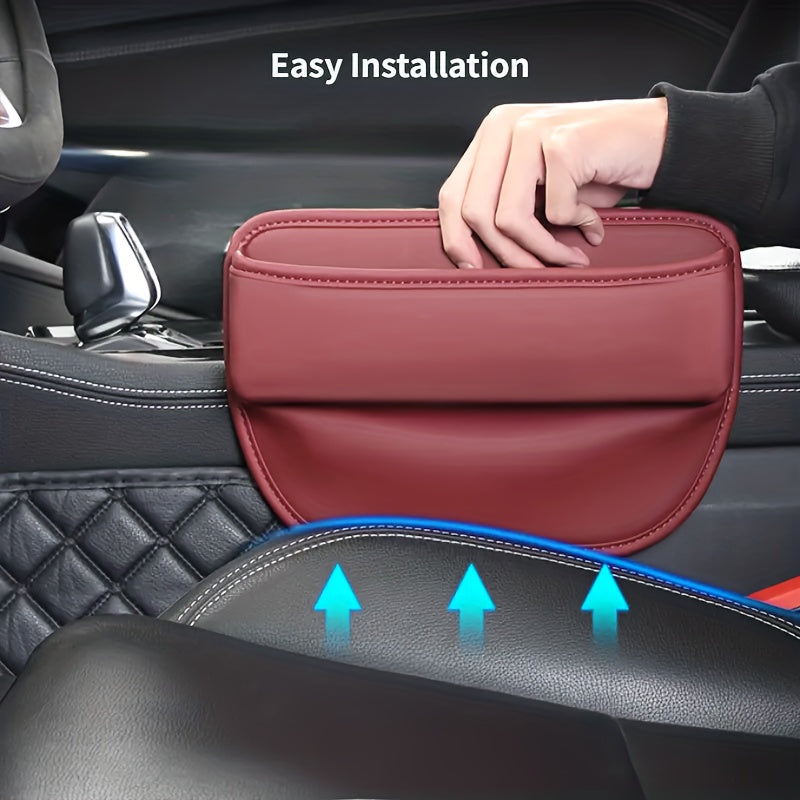 Car Seat Gap Storage Box PU Leather Console Side Pocket Upgraded Car Style