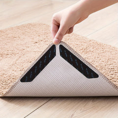 4pcs Non-Slip Carpet Stickers for Rugs 12.5in Prevent Moving Edges