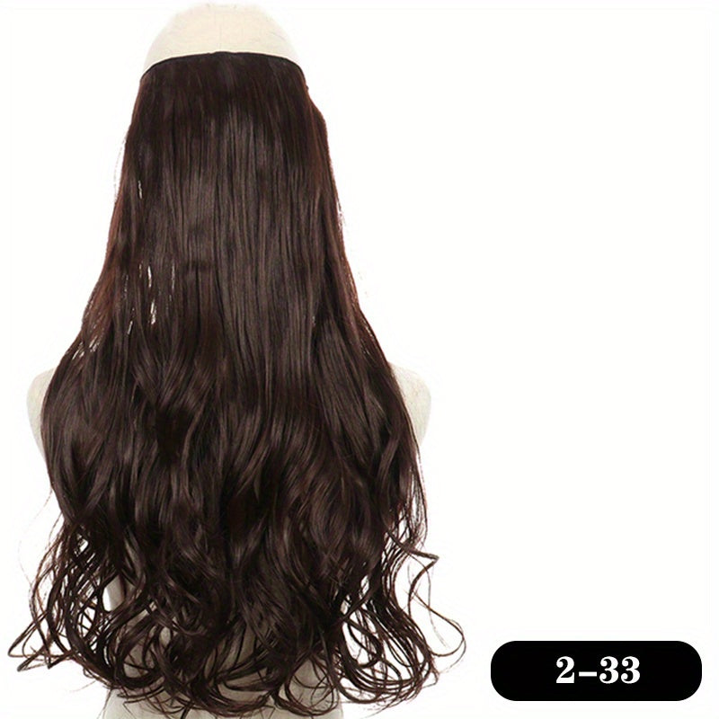 Long Curly Clip-In Hair Extension Seamless Double Weft 5 Clips