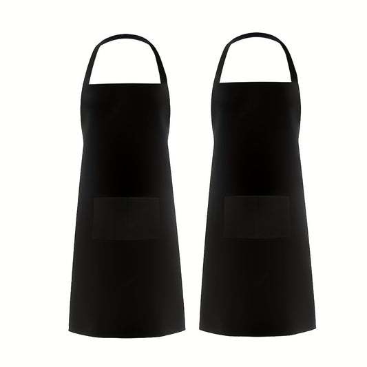 Polyester Apron Adjustable Unisex Cooking Apron Solid Chef Waiter Adult Apron