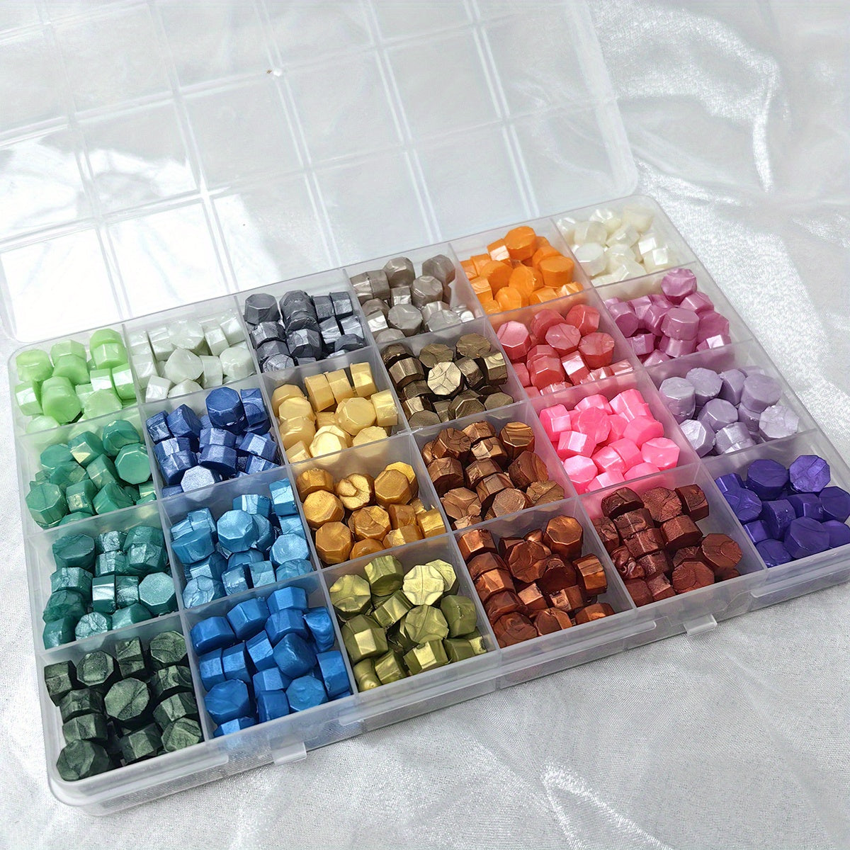 24 Colors Fire Lacquer Wax Pellet Set for Seal Stamp Tools