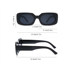 Y2K Candy Sunglasses Rectangle Hiphop Travel Shades UV400