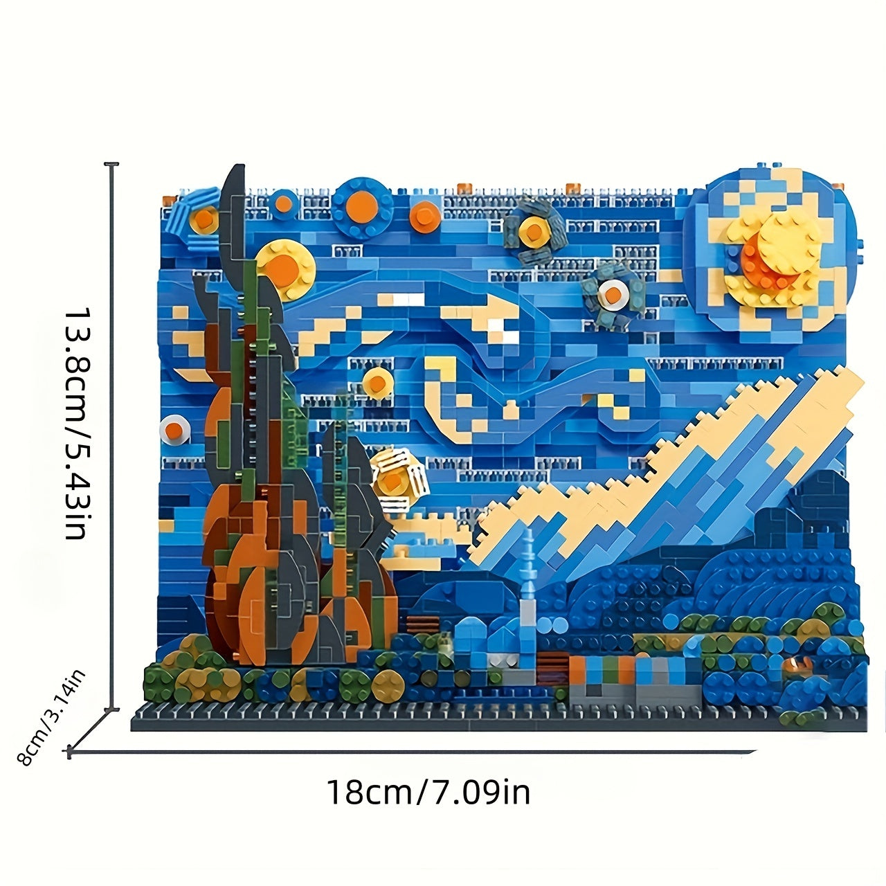 ABS Starry Night 3D Building Blocks Set Creative Puzzle for Adults