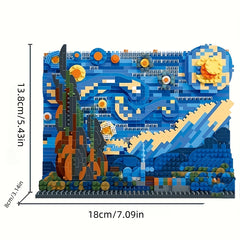 ABS Starry Night 3D Building Blocks Set Creative Puzzle for Adults